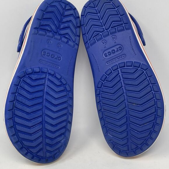 Crocs Crocband Denver Broncos Clogs Sandals Mens 10 Womens 12 Blue Orange Unisex - Picture 14 of 14